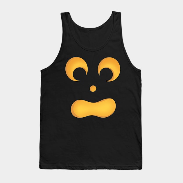 Surprised Jack O Lantern Face Tank Top by Lady Lilac